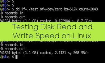 Linux test disk write speed